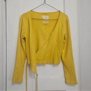Big Bud Press Yellow Wrap Blouse